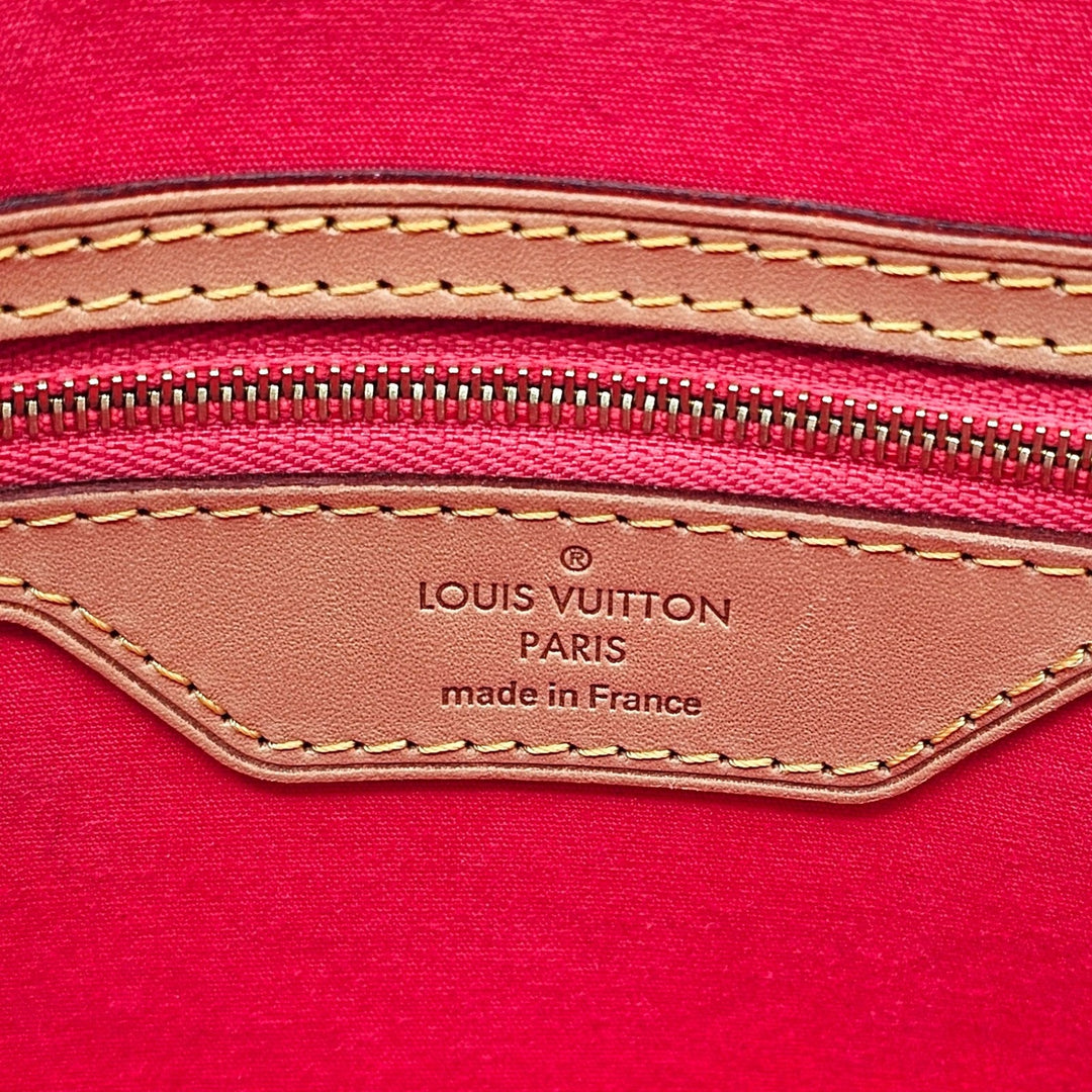 Louis Vuitton 2014 Monogram Vernis Brea MM Coral Red Satchel Shoulder Bag