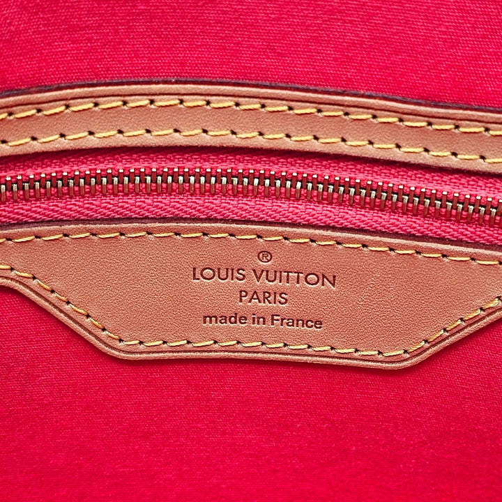 Louis Vuitton 2014 Monogram Vernis Brea MM Coral Red Satchel Shoulder Bag