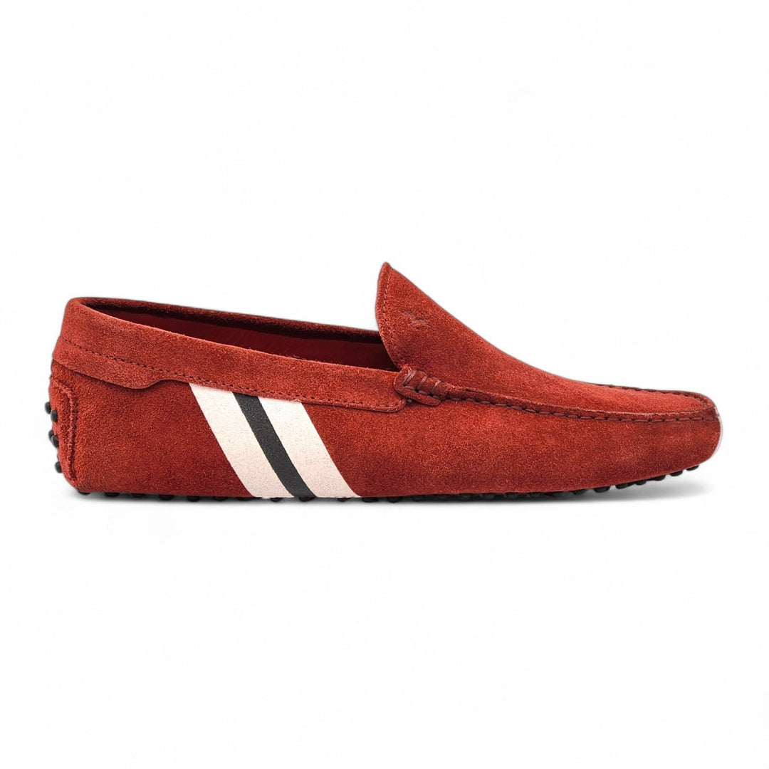 Tod’s for Ferrari Gommino Driving Suede Loafers Red UK 7 US 8.5