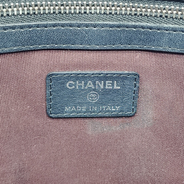 Chanel Quilted Leather O’Case Pouch Clutch Black Silver SHW 24-series