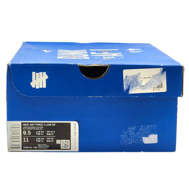 Nike Undefeated AF1 Low SP 5 On It DM8462-400 Leather Sneakers Blue 9.5