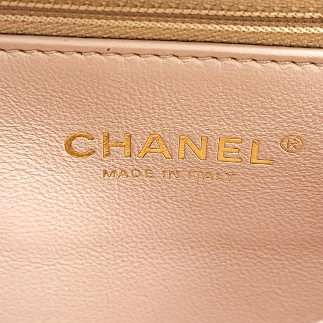 Chanel Coco Top Handle Leather Flap Shoulder Bag White - Preowned