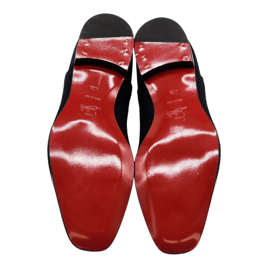 Christian Louboutin Greggo Leather and Suede Oxford Shoes Blue EU 41.5 / US 8.5