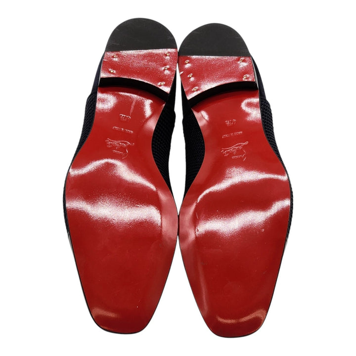 Christian Louboutin Greggo Leather and Suede Oxford Shoes Blue EU 41.5 / US 8.5