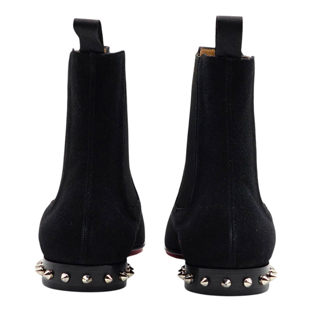 Christian Louboutin So Roadie Flat Suede Boots Black EU 43 US 10