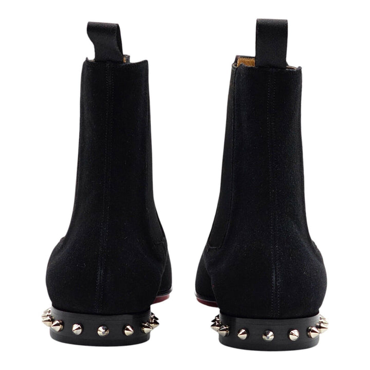 Christian Louboutin So Roadie Flat Suede Boots Black EU 43 US 10