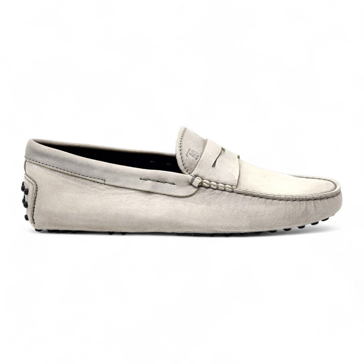 Tod’s City Gommino Suede Driving Loafers Light Gray UK 6 US 7.5 - New $695