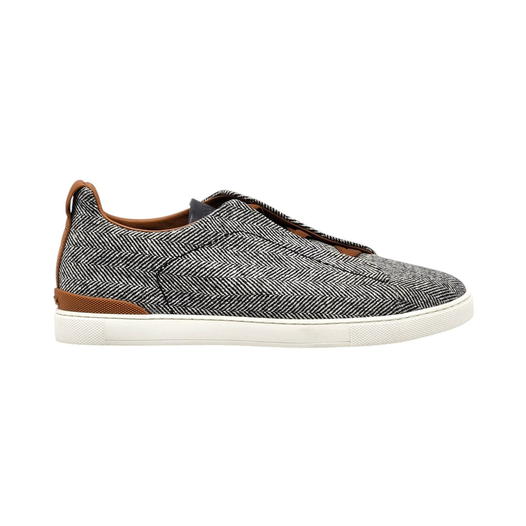 Ermenegildo Zegna Triple Stitch Wool Sneakers S5346Z Gray EU 12 US 13