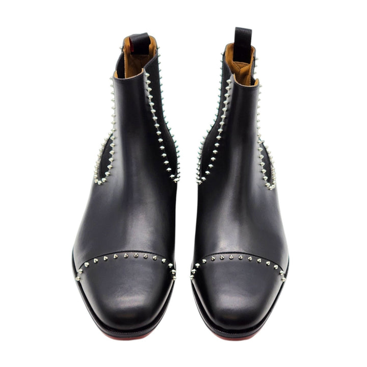 Christian Louboutin Chelsea Cloo Spike Boots Black EU 45.5 US 12.5