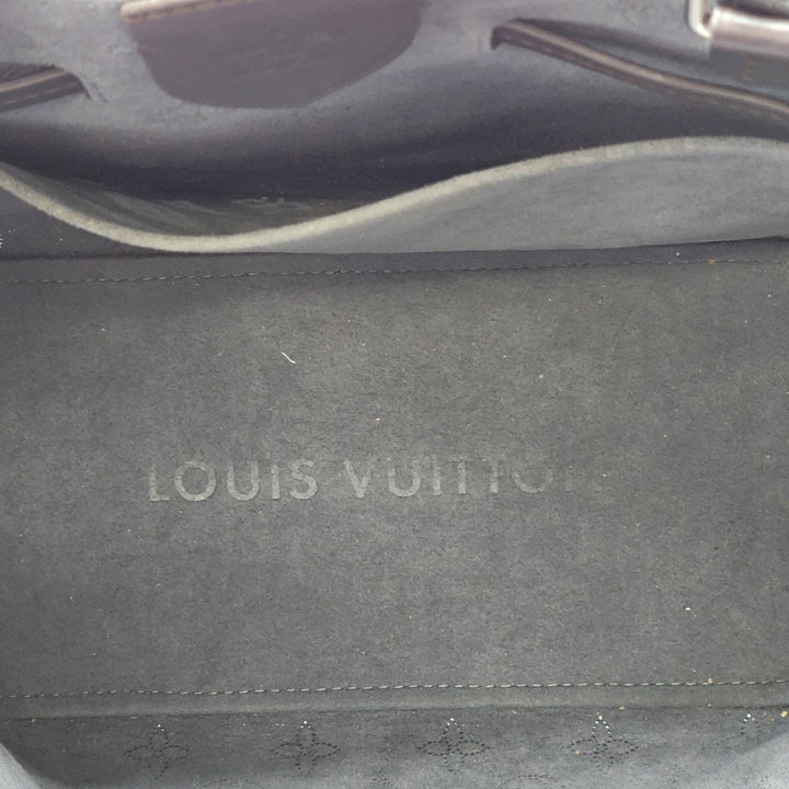Louis Vuitton Girolata Mahina Leather Black Monogram Bucket Tote Bag - Preowned