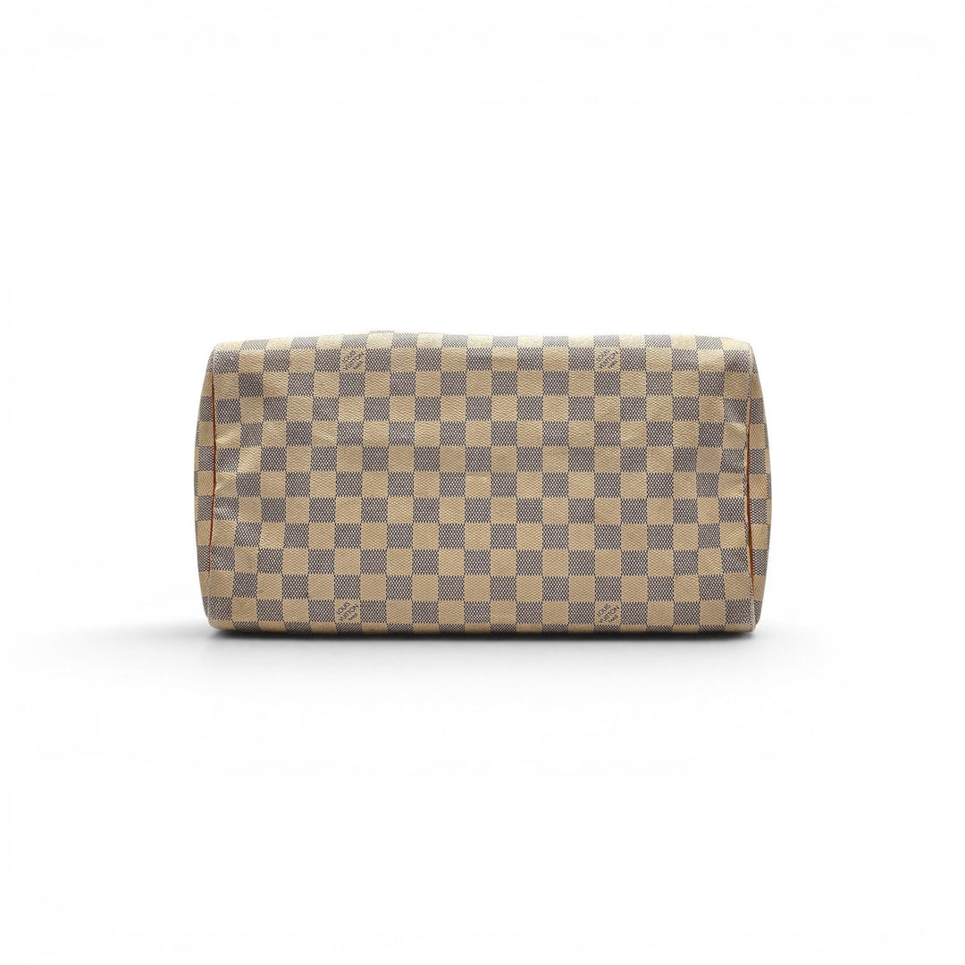 Louis Vuitton Speedy 35 Damier Azur Canvas Top Handle Bag Handbag N41535