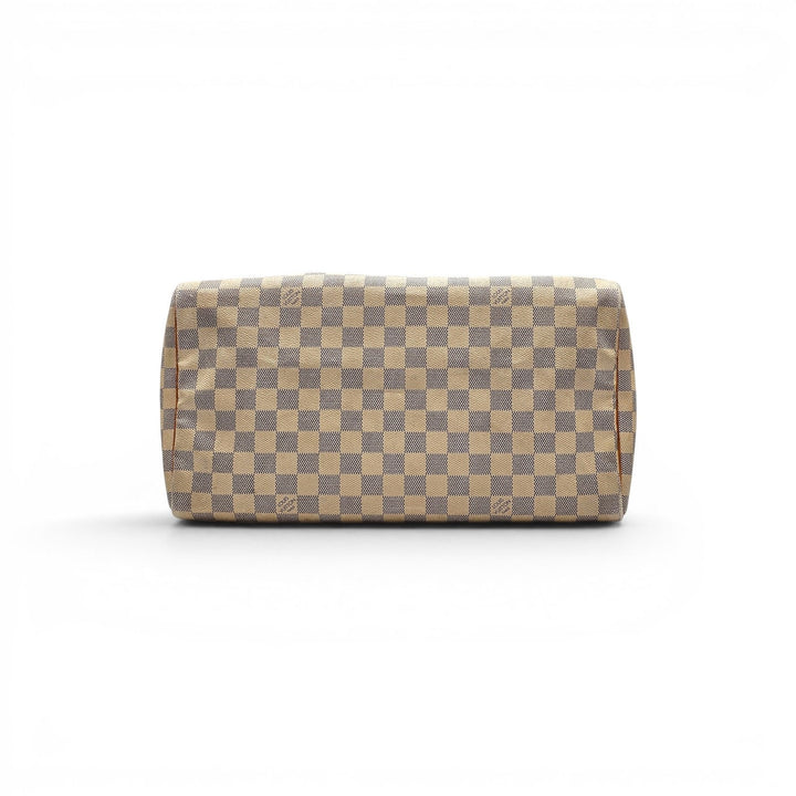 Louis Vuitton Speedy 35 Damier Azur Canvas Top Handle Bag Handbag N41535