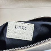 Dior Saddle Bag Grain Leather Crossbody Shoulder Body Bag in Cream $3400