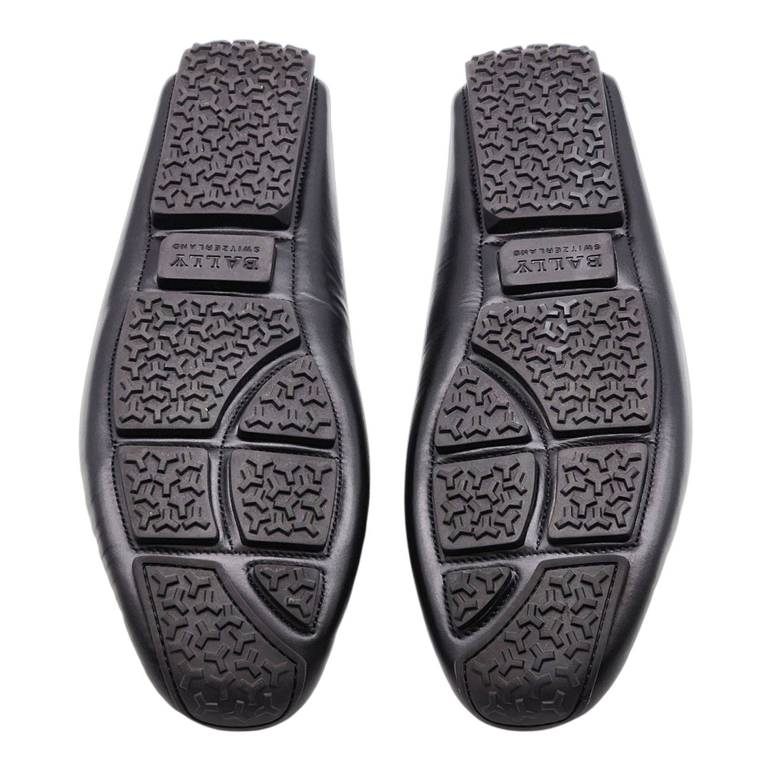 Bally Men’s Leather Driver Loafers Black UK 12 US 13 EU 46