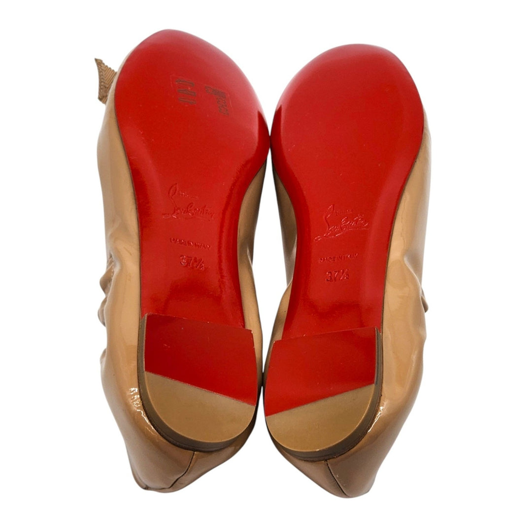 Christian Louboutin Gloriana Leather Ballet Flats Blush Nude EU 37.5 US 7 - $745