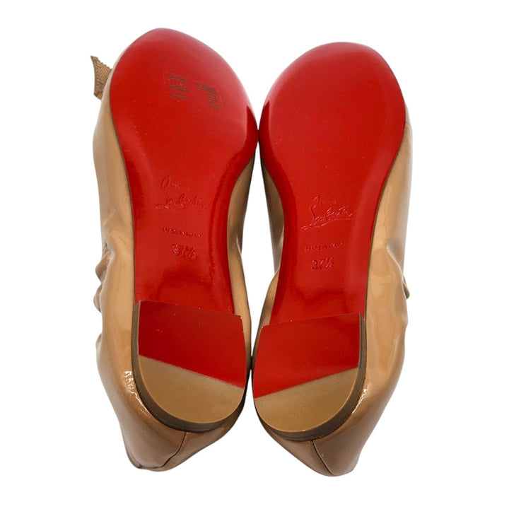 Christian Louboutin Gloriana Leather Ballet Flats Blush Nude EU 37.5 US 7 - $745