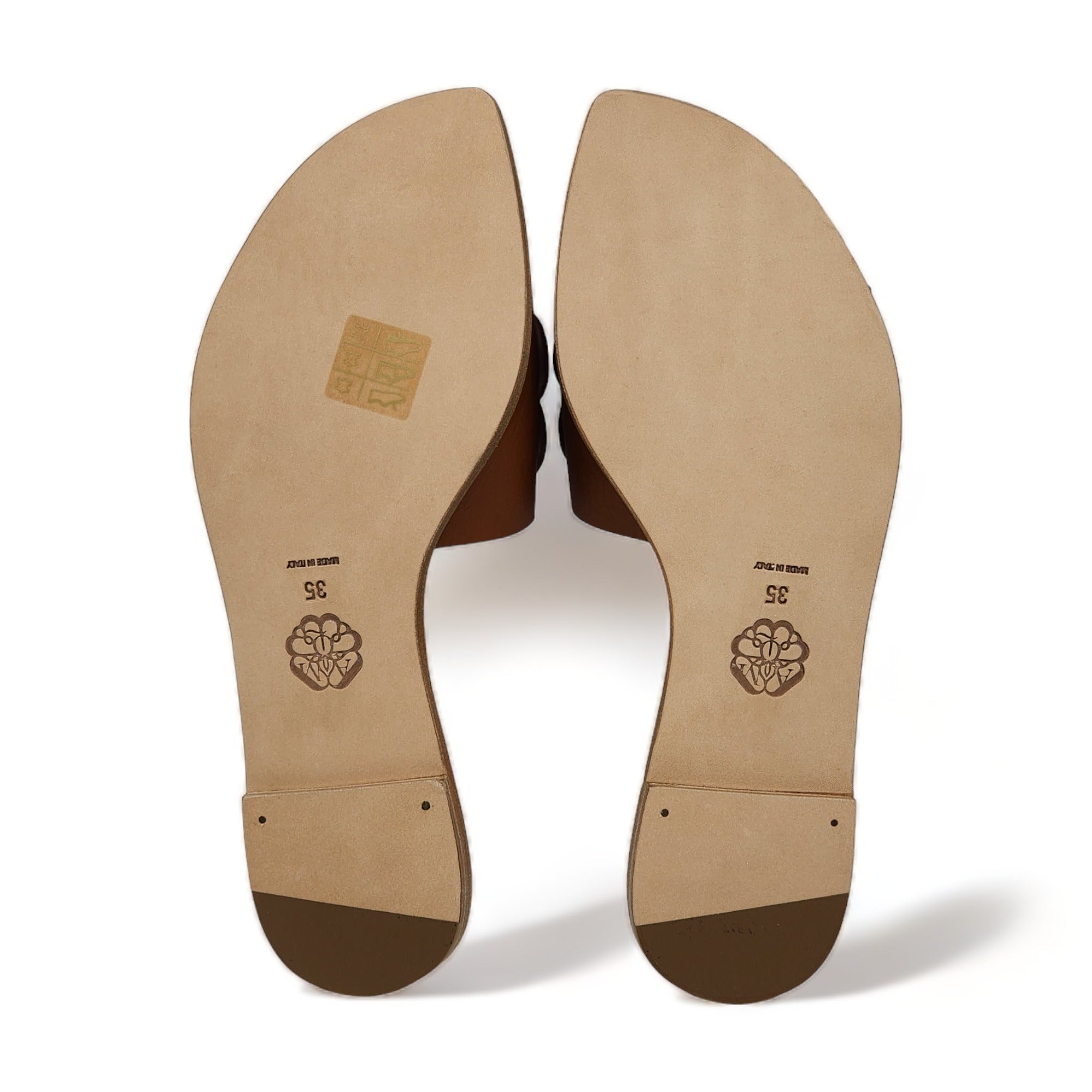 Alexander McQueen Logo Sandals - Leather - Brown - EU 36
