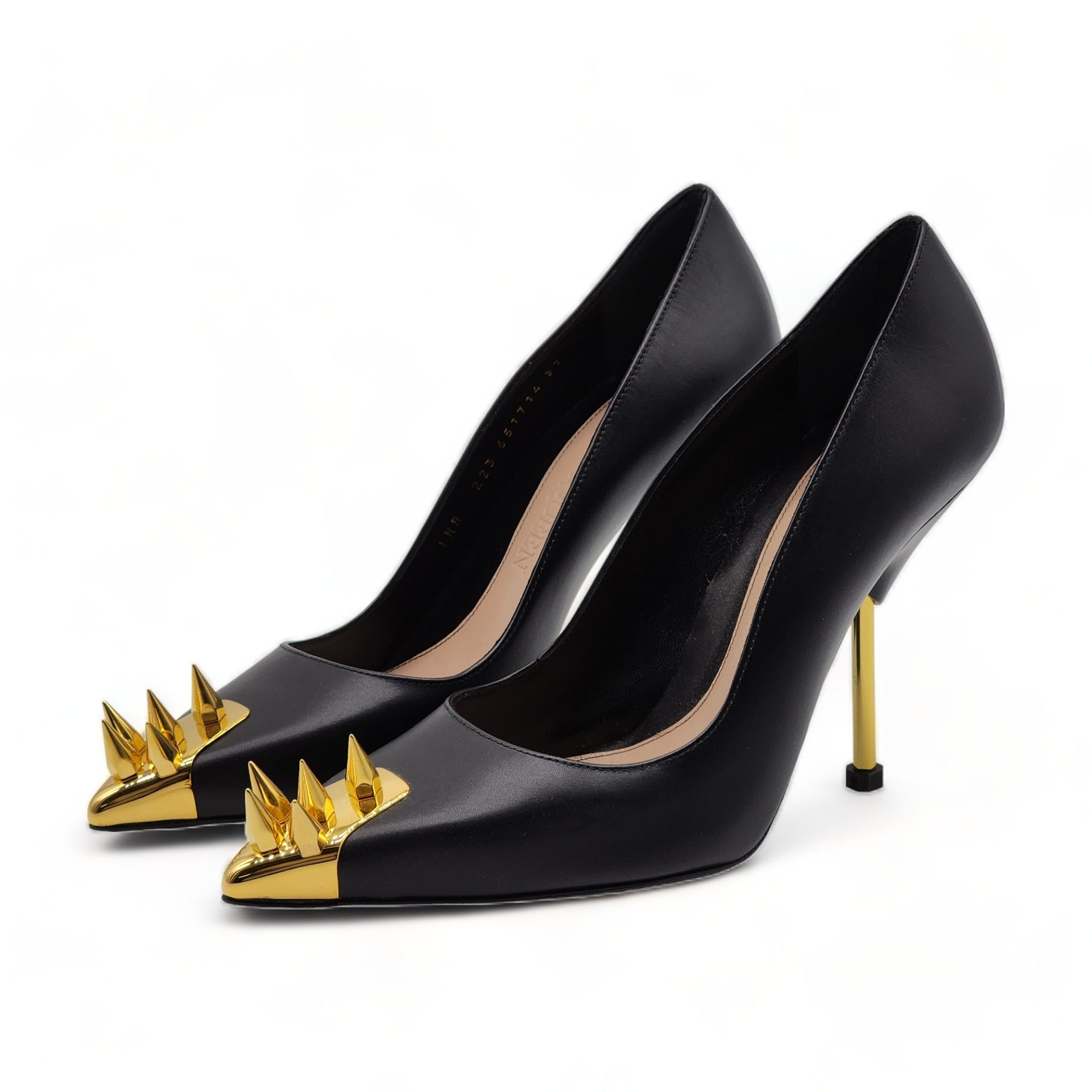 Alexander McQueen Punk Spike Leather Pumps Black – MAC AND LOU