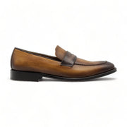 Bruno Magli Arezzo Burnished Leather Penny Loafer Brown