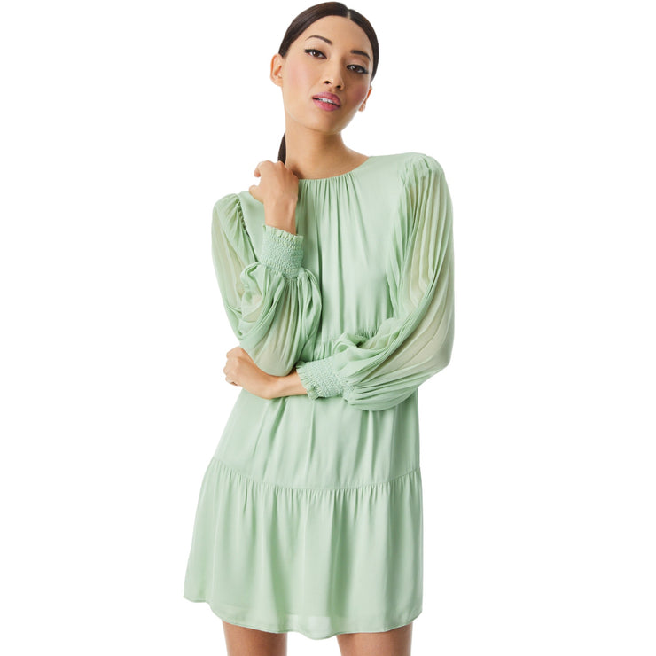 Alice + Olivia Antoinette Green Long Sleeve Mini Dress Size S