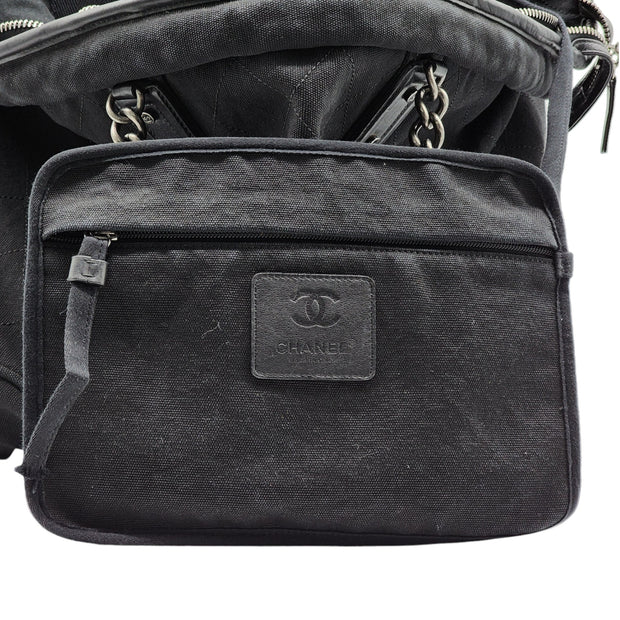 Chanel Quilted Canvas Roller Bag