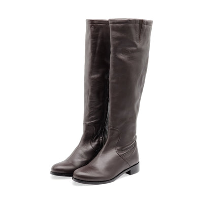 Christian Louboutin Leather Knee High Boots in Brown 37
