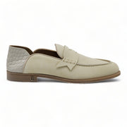 Christian Louboutin Penny No Back 30 Leather Loafers Ivory