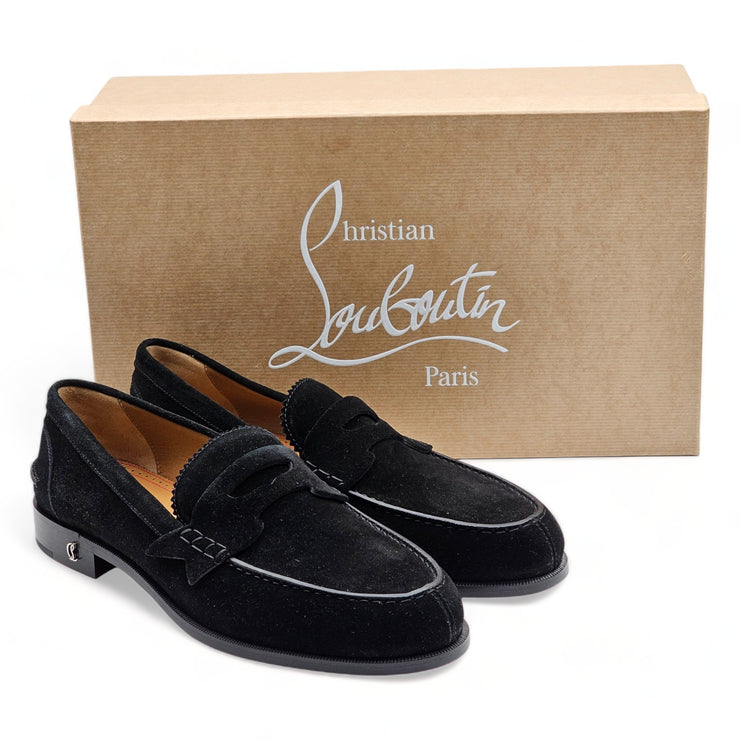 Christian Louboutin Penny No-Back Suede Loafers