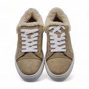 Christian Louboutin Vierissima Shearling-trimmed Suede Sneakers