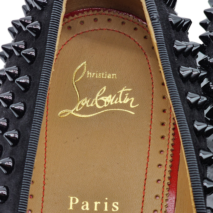 Christian Louboutin Velvet Dandelion Spikes Loafers