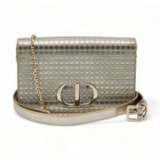 Dior Metallic Patent Micro-Cannage 30 Montaigne Convertible Bag Gold