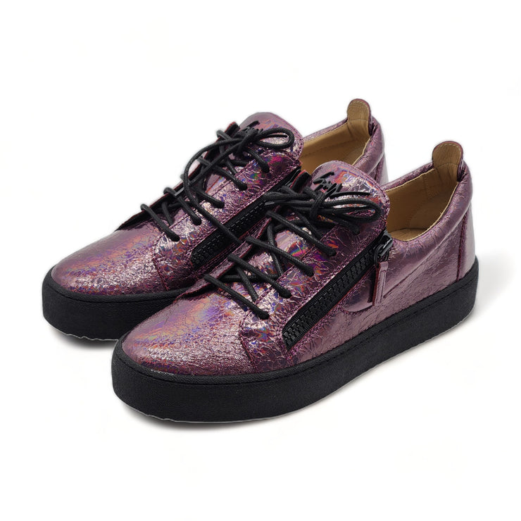 Giuseppe Zanotti Birel Metallic Leather Sneakers _ purple