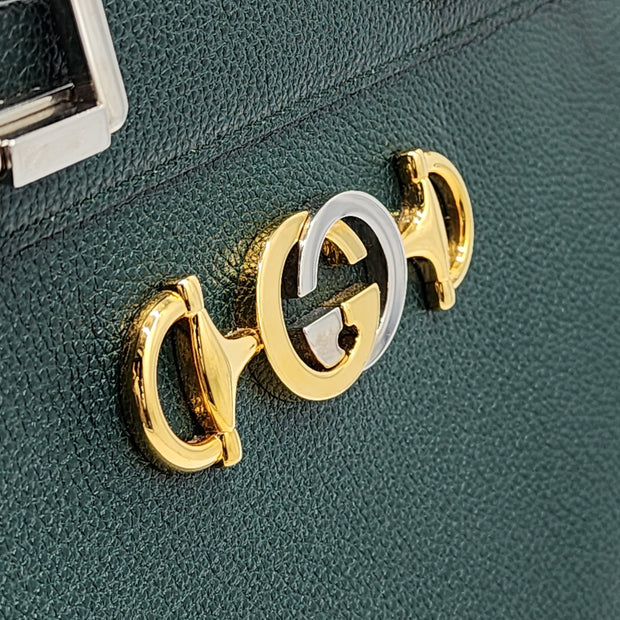 Gucci Medium Zumi Top Handle Bag in Green