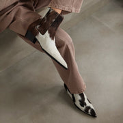 Christian Louboutin Cheliviss Low Boots - Hair-on Calf 'Meuh' - Brown and White - 39