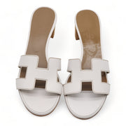 Hermes Oasis Sandals White