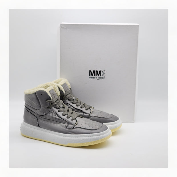 MM6 Maison Margiela Gray High Top Basketball Sneakers