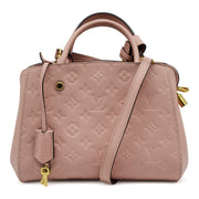 Louis Vuitton Montaigne Shoulder Bag BB Rose Leather Monogram Empreinte