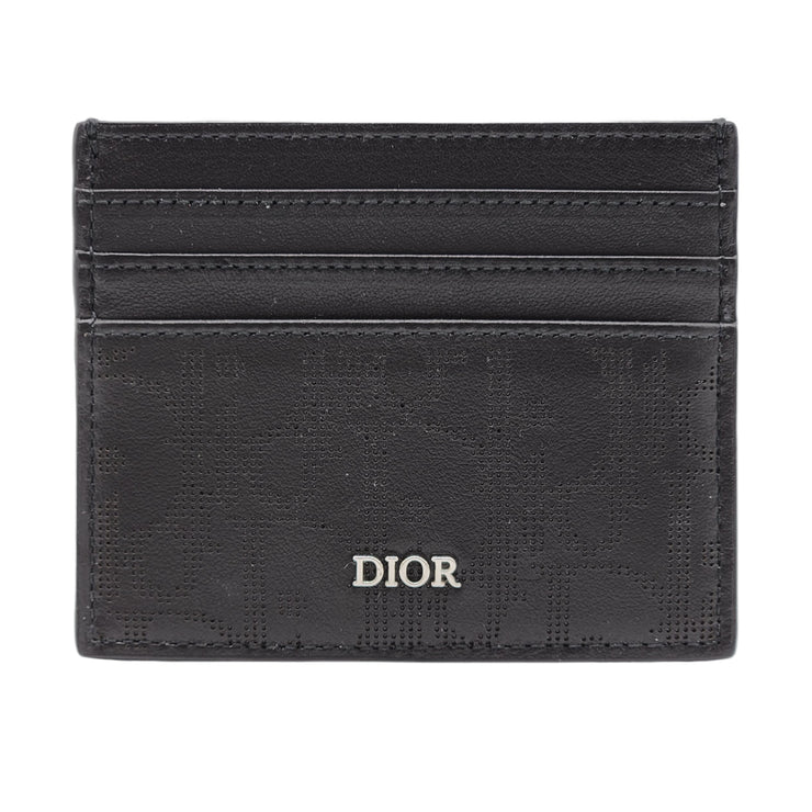 Dior Oblique Galaxy Leather Card Case Wallet