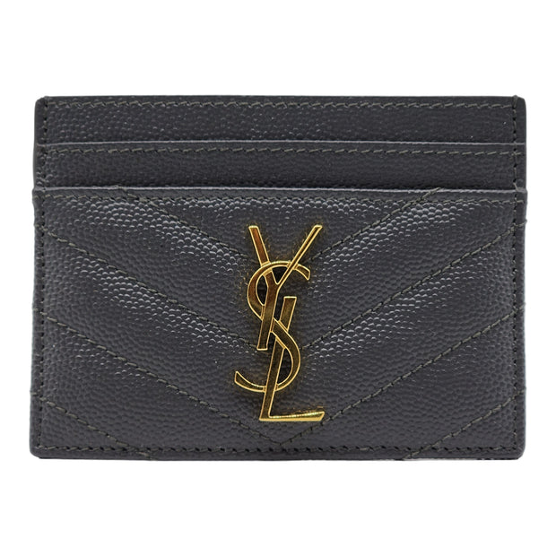 Saint Laurent YSL Monogram Leather Card Case Wallet