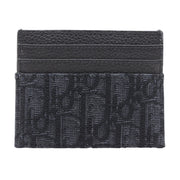 Dior Oblique Jacquard and Grained Calfskin Card Case Wallet