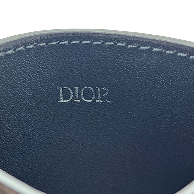 Dior Grained Calfskin with CD Icon Signature Card Case Wallet Black