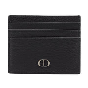 Dior Grained Calfskin with CD Icon Signature Card Case Wallet Black
