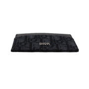 Dior Oblique Jacquard and Grained Calfskin Card Case Wallet
