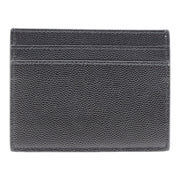 Saint Laurent Grain de Poudre Embossed Leather Card Case Wallet