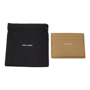 Saint Laurent Grain de Poudre Embossed Leather Card Case Wallet