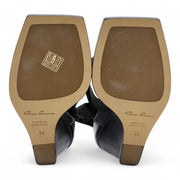 Rick Owens Single Bow Wedge Leather Sandals 'Black'