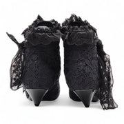 Saint Laurent Paris Blaze Lace Leather Ankle Boots