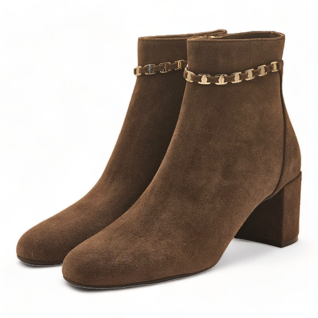 Salvatore Ferragamo Ghila Suede Ankle Boots – MAC&LOU