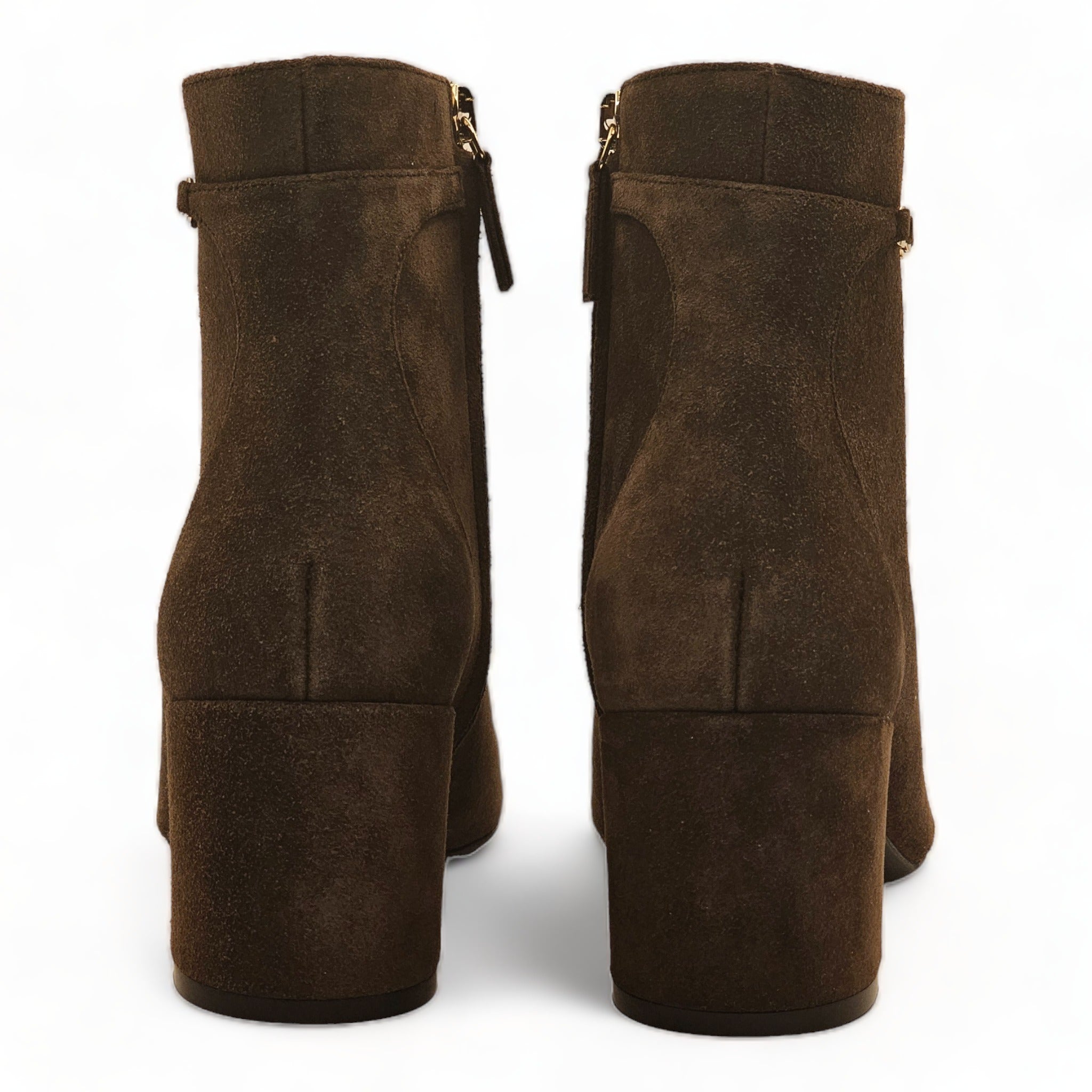 Salvatore Ferragamo Ghila Suede Ankle Boots Brown EU 39 / US 9