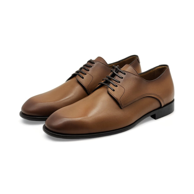 Salvatore Ferragamo Leather Oxford Shoes Fosco Brown 10 E